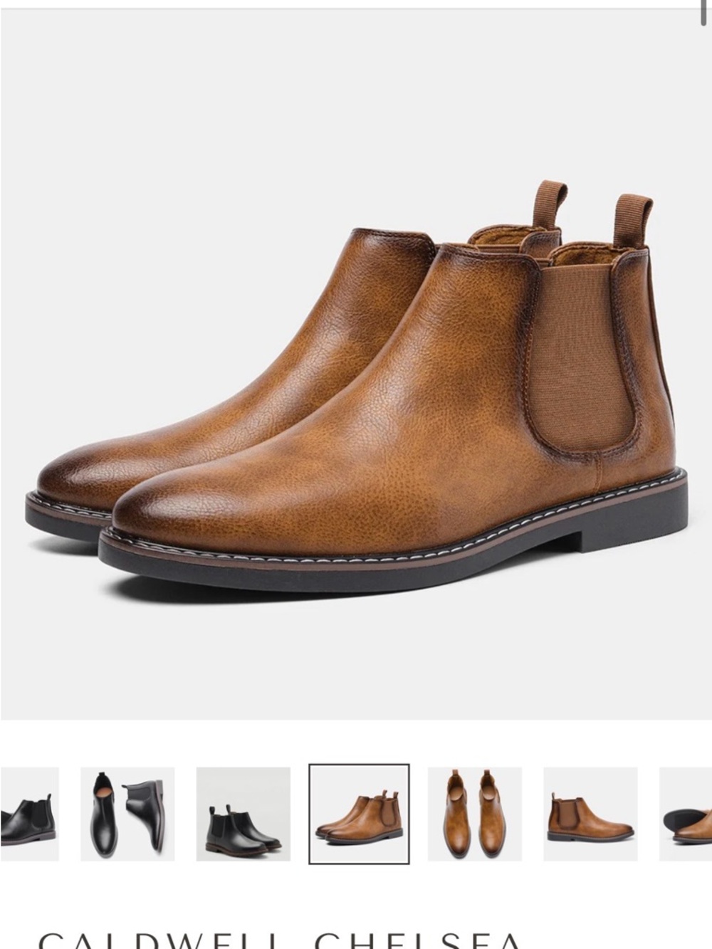 Saint + Vale Caldwell Chelsea Men’s Leather Chelsea Boot - Cognac